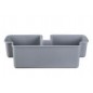 Chariot de lavage BOB gris 2x18L + presse à plat Chariot de lavage BOB gris 2x18L + presse à plat