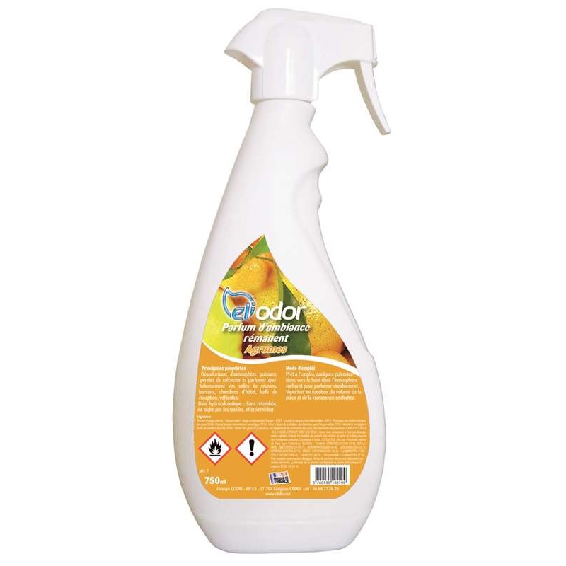 Parfum d'ambiance rémanent agrumes Eliodor 750ml Parfum d'ambiance rémanent agrumes Eliodor 750ml