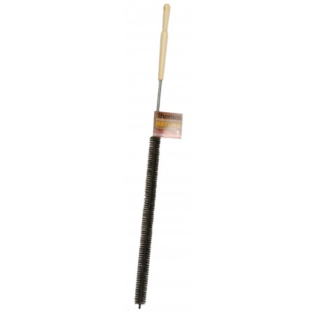 Goupillon radiateur flexible manche bois et crin de cheval 1m