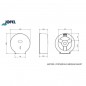 Distributeur de papier toilette en rouleau mini jumbo ABS noir
