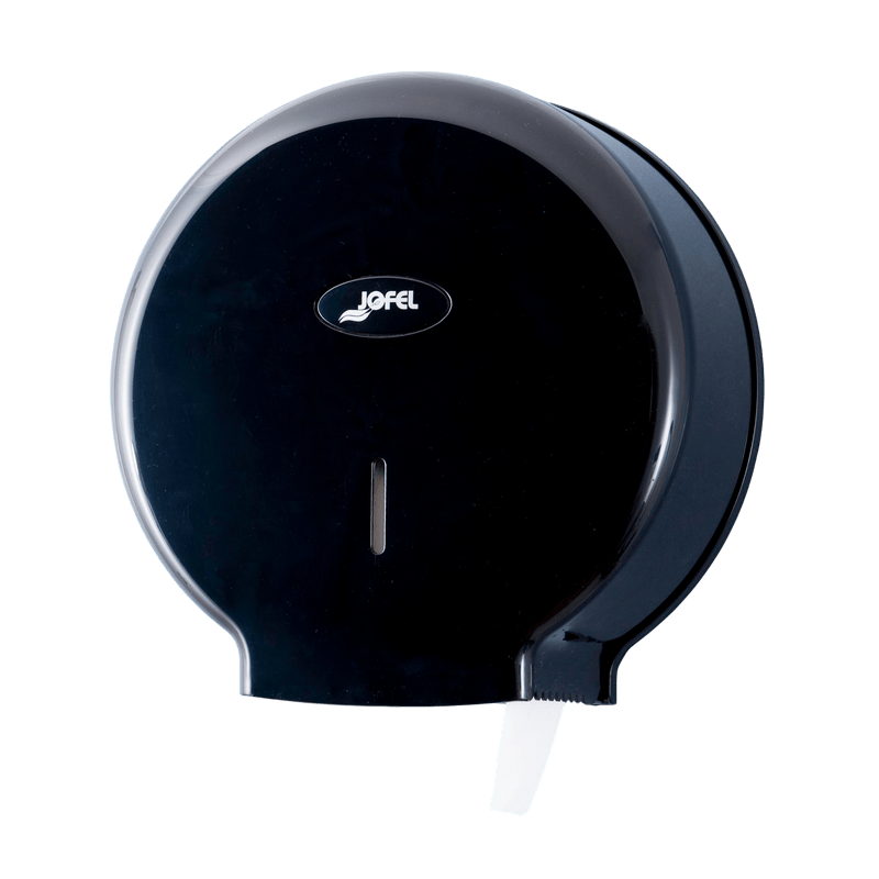 Distributeur de papier toilette en rouleau mini jumbo ABS noir