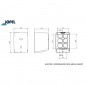 Distributeur essuie main dévidage central bobine type 450F ABS blanc