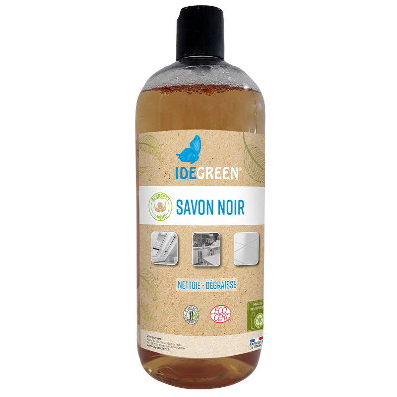 Savon Noir Liquide Ecocert 1 L – Nettoyant Multisurfaces Professionnel