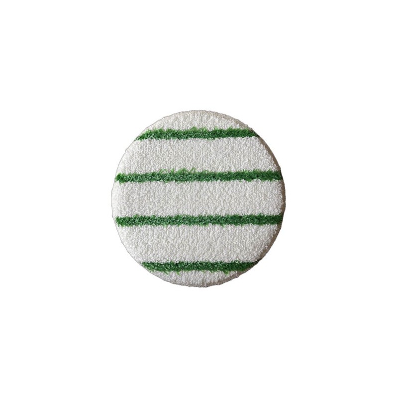 Disque bonnette rayures vertes pour sol textile Diam 330mm Disque bonnette rayures vertes pour sol textile Diam 330mm