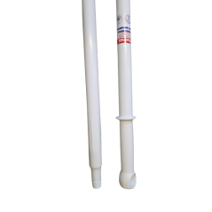 Manche ergonomique monobloc alimentaire 1,40 m Ø32mm Blanc