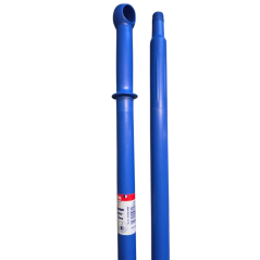 Manche ergonomique monobloc alimentaire 1,40 m Ø32mm Bleu