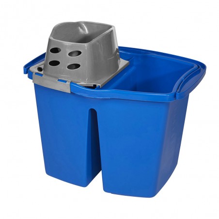 Lamatex Seau Easy Press 2.0 bi-bac 2 x 7 L avec essoreur