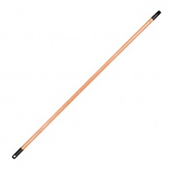 Manche bois verni à vis Ø24 mm avec crochet – 1,40 m