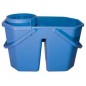 Seau de lavage professionnel bi-bac 2 × 7 L bleu avec essoreur Seau de lavage professionnel bi-bac 2 × 7 L bleu avec essoreur