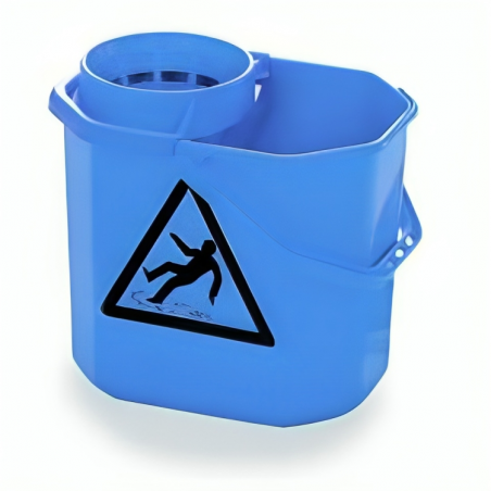 Seau de lavage professionnel 10 L bleu avec essoreur amovible