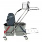 Chariot double seau chromé pro Chariot double seau chromé pro
