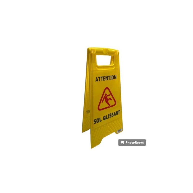 Panneau de signalisation "sol glissant" jaune Panneau de signalisation "sol glissant" jaune