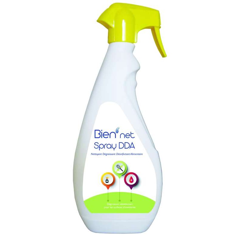 Bien Net DDA spray Nettoyant dégraissant désinfectant alimentaire 750ML Bien Net DDA spray Nettoyant dégraissant désinfectant alimentaire 750ML