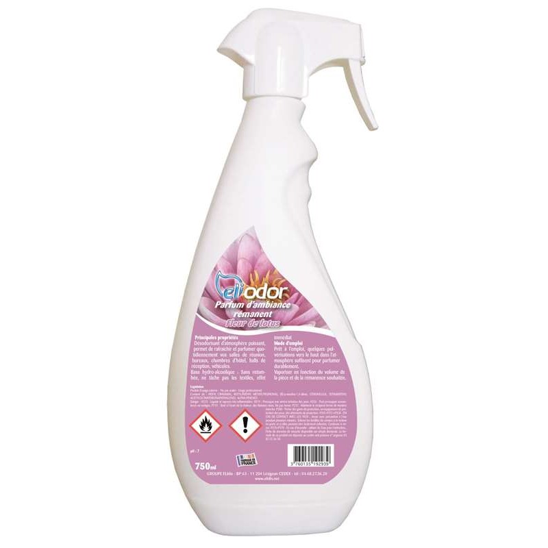 Parfum d'ambiance rémanent Fleur de lotus Eliodor 750ml