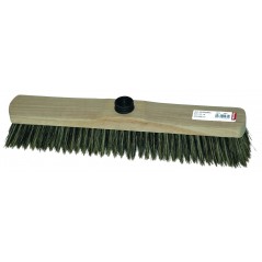 Balai en bois avec fibres en soie grises 40 cm