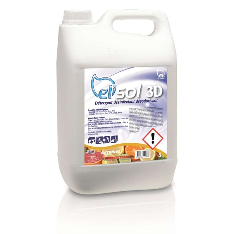 Détergent sol Elisol 3D agrumes 5KG Détergent sol Elisol 3D agrumes 5KG