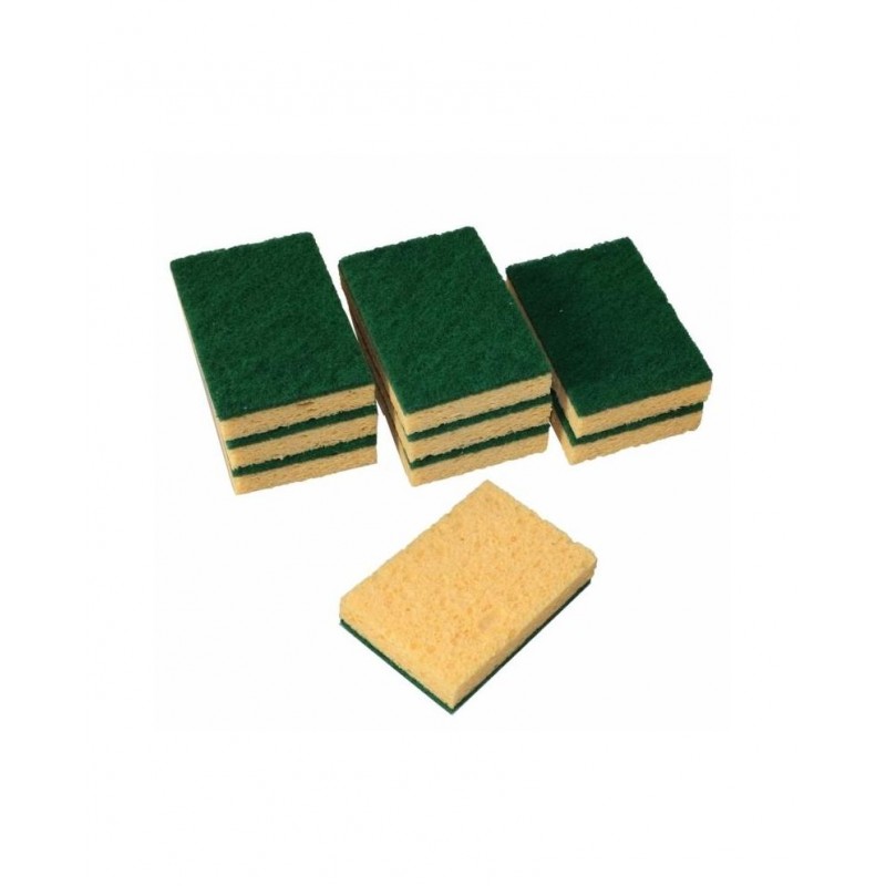 Éponge Grattante Professionnelle Spontex Basic Grand Modèle 13 × 8,4 cm – Lot de 10