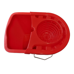 Seau rectangle ovalisé avec presse rouge 13L