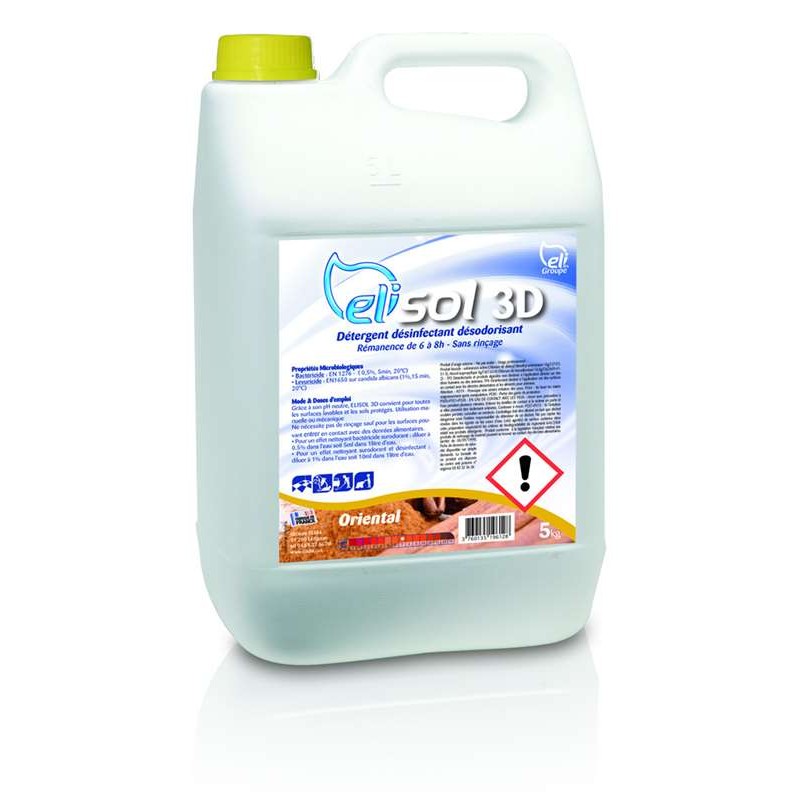 Détergent désinfectant sol Elisol 3D oriental 5KG Détergent désinfectant sol Elisol 3D oriental 5KG