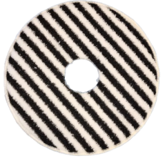 Disque microfibre rayé noir avec trou central diam 432mm