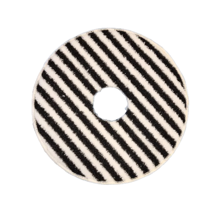 Disque microfibre rayé noir avec trou central diam 432mm
